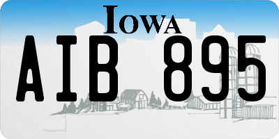 IA license plate AIB895