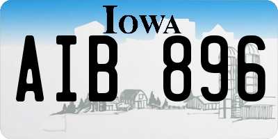 IA license plate AIB896