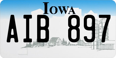 IA license plate AIB897