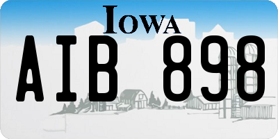 IA license plate AIB898