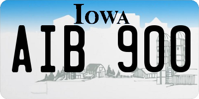 IA license plate AIB900