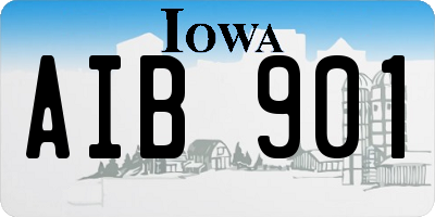IA license plate AIB901