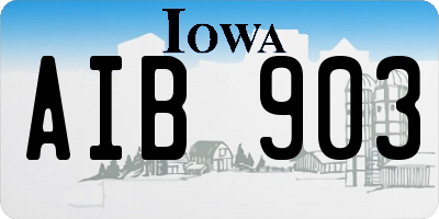 IA license plate AIB903