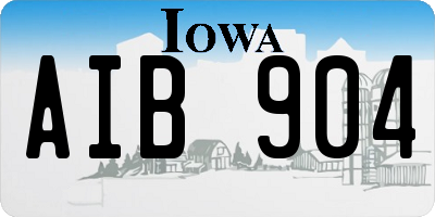 IA license plate AIB904