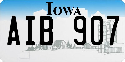 IA license plate AIB907