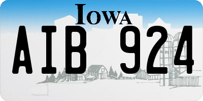 IA license plate AIB924