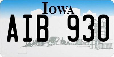 IA license plate AIB930