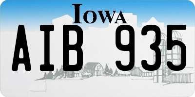 IA license plate AIB935