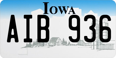IA license plate AIB936