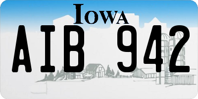 IA license plate AIB942