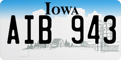 IA license plate AIB943