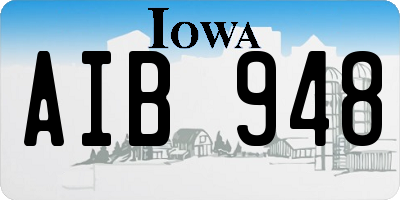 IA license plate AIB948