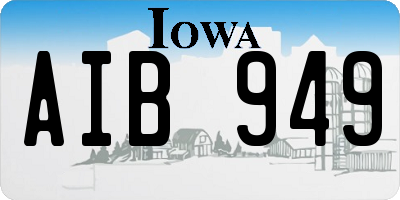 IA license plate AIB949