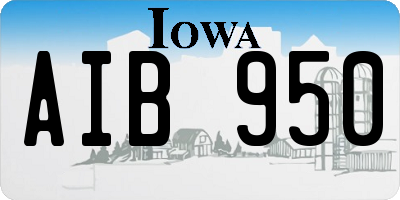 IA license plate AIB950