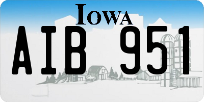 IA license plate AIB951