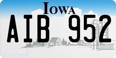 IA license plate AIB952