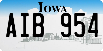 IA license plate AIB954