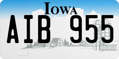 IA license plate AIB955