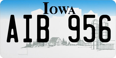IA license plate AIB956
