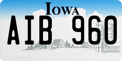 IA license plate AIB960