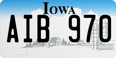IA license plate AIB970