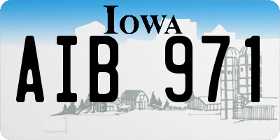 IA license plate AIB971