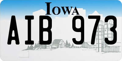 IA license plate AIB973
