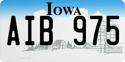 IA license plate AIB975