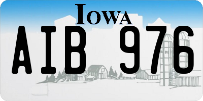 IA license plate AIB976