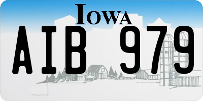 IA license plate AIB979