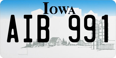 IA license plate AIB991