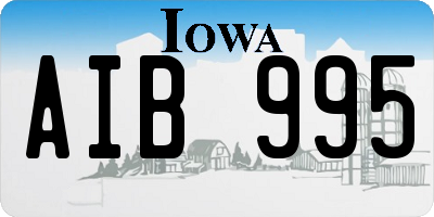 IA license plate AIB995