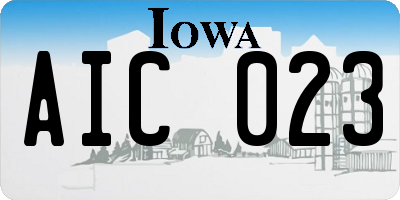 IA license plate AIC023