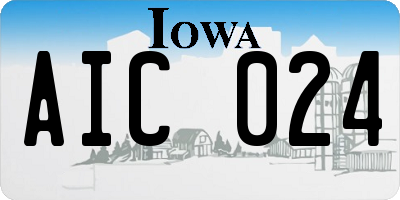 IA license plate AIC024