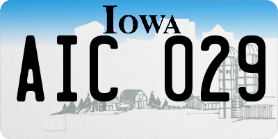 IA license plate AIC029