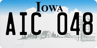 IA license plate AIC048
