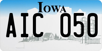 IA license plate AIC050