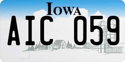 IA license plate AIC059