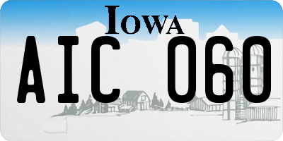 IA license plate AIC060