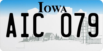 IA license plate AIC079