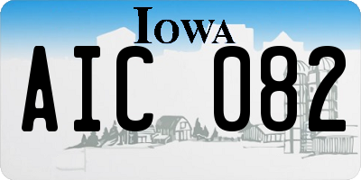 IA license plate AIC082