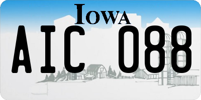 IA license plate AIC088