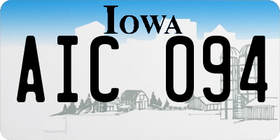 IA license plate AIC094