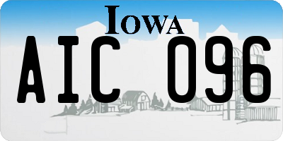 IA license plate AIC096