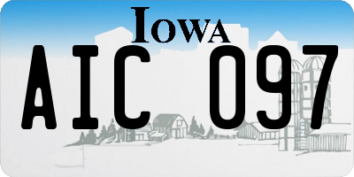 IA license plate AIC097
