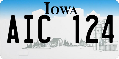 IA license plate AIC124