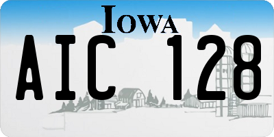 IA license plate AIC128