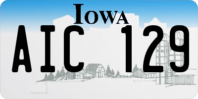 IA license plate AIC129