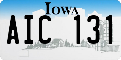IA license plate AIC131