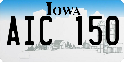 IA license plate AIC150